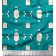 thumbnail image 1 of Soimoi Green Rayon Fabric Geometric Abstract Decor Fabric Printed Yard 42 Inch Wide, 1 of 3