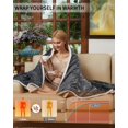thumbnail image 3 of Ourlova Heated Throw Blanket Velvet Soft Fast Heating 4 Heat Levels 4H Auto Off Machine Washable OverHeat Protection 84x90 Inch Gray, 3 of 10