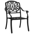 thumbnail image 2 of vidaXL Ensemble Bistro 3 Pcs Aluminium Moulé Noir, 2 of 5
