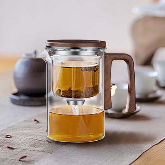 Amzcrzy Pichet Filtre à Eau Tasse Flottante Théière Séparation du Thé Infusion à Domicile Infuseur Magnétique Filtre en Verre Théière Ensemble de Thé une Bouilloire Pichet d'Eau Pichet d'Eau