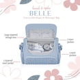 thumbnail image 3 of Hannah & Sophia Belle Convertible Diaper Backpack & Messenger Bag, Moonmist Blue, 3 of 8