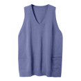 thumbnail image 4 of IMENGL Chandail Sans Manches Confortable à Poche, Col en v, Bleu 3TG, Taille g-4TG, 4 of 6