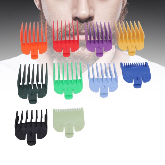 Guides de Tondeuse à Cheveux, Installation Simple Guides de Coupe de Tondeuse 10 Tailles Professionnel pour Remplacement