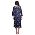 thumbnail image 3 of Moomaya Chemise de Nuit Boutonnée en Coton Imprimé pour Femmes, Robe de Nuit d'Allaitement, 3 of 5