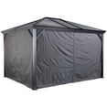 thumbnail image 2 of Sojag Ventura 8 x 8 x 6 ft Grey Curtains for Gazebo, 2 of 6