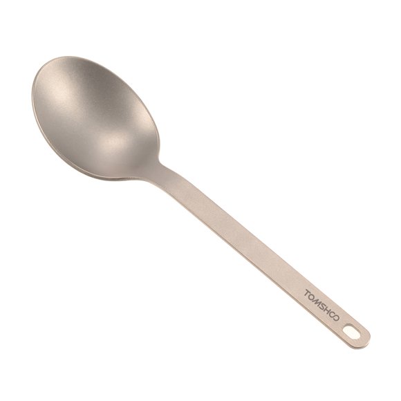 TOMSHOO Titanium Tableware Dinner Spoon Cutlery Flatware for Home Outdoor Camping