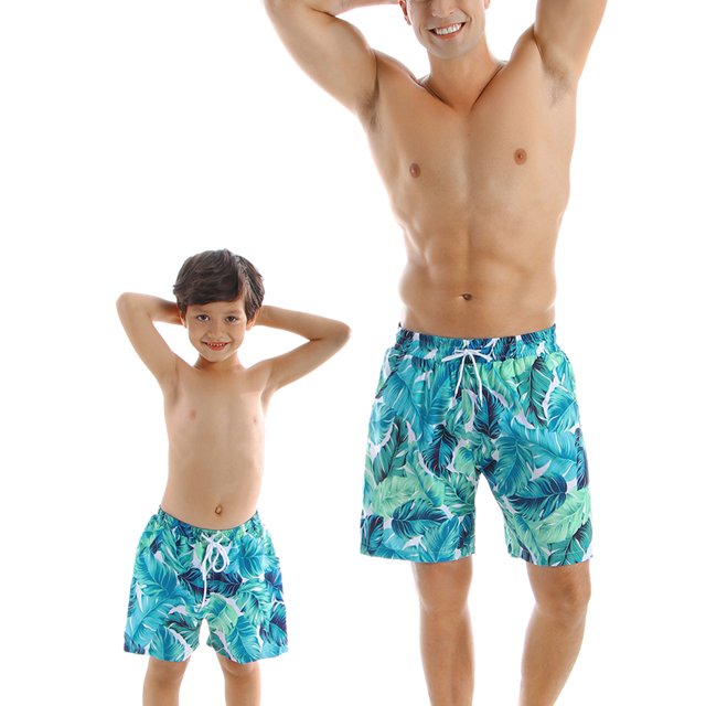 Family Matching Swimwear Set Father Son Trunks Swimsuits Two Pieces Mother Daughter Bikini Bathing Suits
