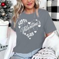thumbnail image 4 of Meichang Valentines Day Chemises pour Femmes Hauts Mignons T-Shirts Graphiques Cœur Manches 3/4 Col Rond Hauts Mignons Coupe Ample T-Shirts de Vacances Valentines Day, 4 of 4