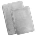 thumbnail image 3 of Set of 2 Clara Clark Bath Mat Bathroom Rug - Absorbent Memory Foam Bath Rugs - Non-Slip, Thick, Cozy Microfiber Bathrug, Plush Shower, Toilet Bathmats - Silver - Large Size 20"x32" Small Size 17”x24”, 3 of 6