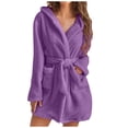 thumbnail image 2 of Hot ! TIMIFIS Womens Robe Plush Soft Robe , Warm, Fleece Bathrobe Winter Warm Pajamas Shower Nightgown pring/Summer, 2 of 6