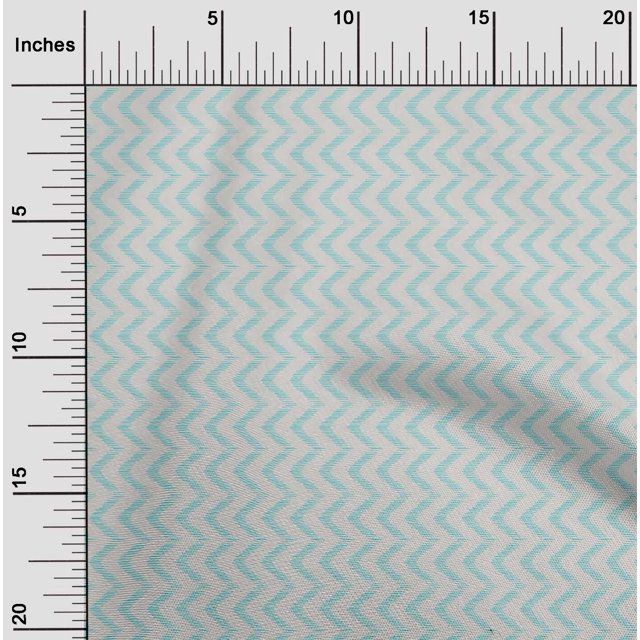 oneOone Cotton Poplin Fabric Chevron Ikat Print Sewing Fabric BTY 56 Inch Wide