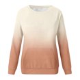 thumbnail image 5 of RKSTN Chandails pour Femmes Mode Automne 2023 Couleur Dégradée Chandail à Manches Longues Grande Taille Coupe Ample Col Rond Chandail Doux, 5 of 5