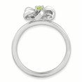 thumbnail image 2 of Bague Fleur en Argent Sterling Stackable Expressions Polie Péridot Taille 8, 2 of 3