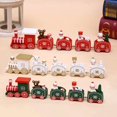 thumbnail image 2 of Christmas Smowman Bear Train Model Desktop Ornament Kids Toy  Holiday Gift, 2 of 6