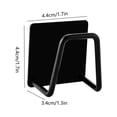 thumbnail image 2 of Product Category Rack Storage 2 – Kitchen Stainless Steel Sponge Holder and Dishcloth Brush Caddy Black Finish Practical Countertop Organizer for Cleaning, 2 of 7