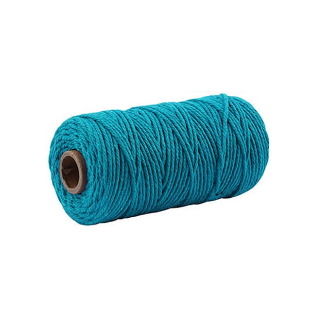 Meitianfacai Macrame Cord Macrame Rope, DYI Macrame Yarn 3 mm x 100 m Decorative Warp Cotton for Knitting Crafts