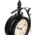 thumbnail image 5 of Two Sided Train Station Wall Clock Black Vintage Design Clock Watch, 5 of 5