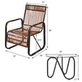 thumbnail image 2 of Costway Ensemble de Mobilier de Terrasse en Rotin 3 Pcs Canapé de Conversation Table Basse Jardin, 2 of 9