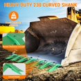 thumbnail image 4 of Bingirl Heavy - Duty 61 - Inch Bucket Tooth Bar for Sub - Compact Tractors: Fits 1/2 - Inch or Less Bucket Cutting Edges, No Drilling Required - Green, 4 of 6