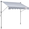 thumbnail image 1 of VEVOR Auvent Rétractable Manuel, Auvent de Patio Extérieur Rétractable de 78 Pouces Pare-Soleil Abri, Auvent de Porte et de Fenêtre de Patio Ajustable avec Rideau Pare-Soleil de 39 Pouces pour Cour Arrière, Jardin, Balcon, 1 of 9