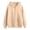 Khaki, variant on Aocisk Women's Comfortable Zipper Hoodie Solid Color Long Sleeve Cardigan Coat Casual Loose Sweater with Versatile Style Black L