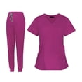 thumbnail image 2 of Milaget Nurse Work Clothing Nursing Uniform Top and Pants Scrub Kit Durable Quick Drying S, 2 of 9