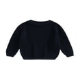 thumbnail image 1 of Toddler Baby  Neck Sweaters  Long Sleeve Solid Color Loose Knitted Pullovers, 1 of 7