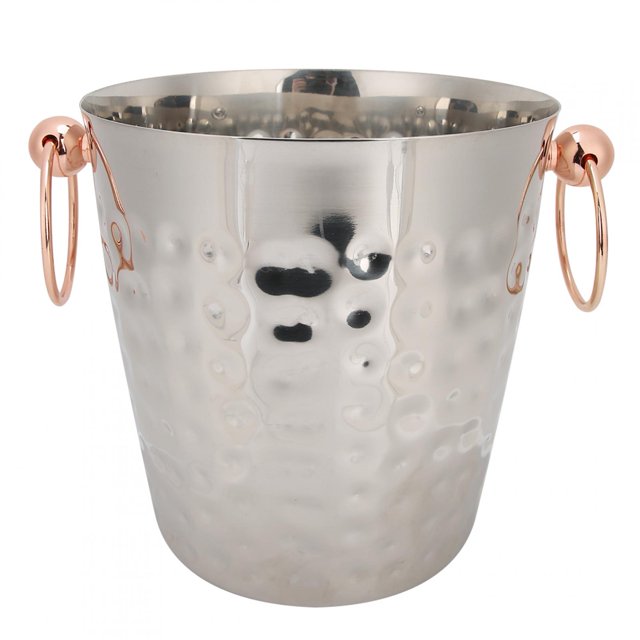 3L Portable en Acier Inoxydable Seau à Glace Conteneur Champagne Baril avec Poignée pour la Maison Bar Utilisation