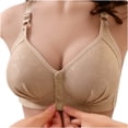 thumbnail image 1 of Pisexur Women Bra Full Coverage Bra Comfort Wide Adjustable Straps Cotton Bralettes for Women Non-Padded and Wirefree Plus Size Minimizer Bra Smooth Lift Front Closure Everyday Bra, 1 of 3