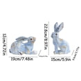 thumbnail image 5 of Water Transfer Resin New Year Garden Statues Rabbit Standing Bunny Animal Figurines Ornament, 5 of 5