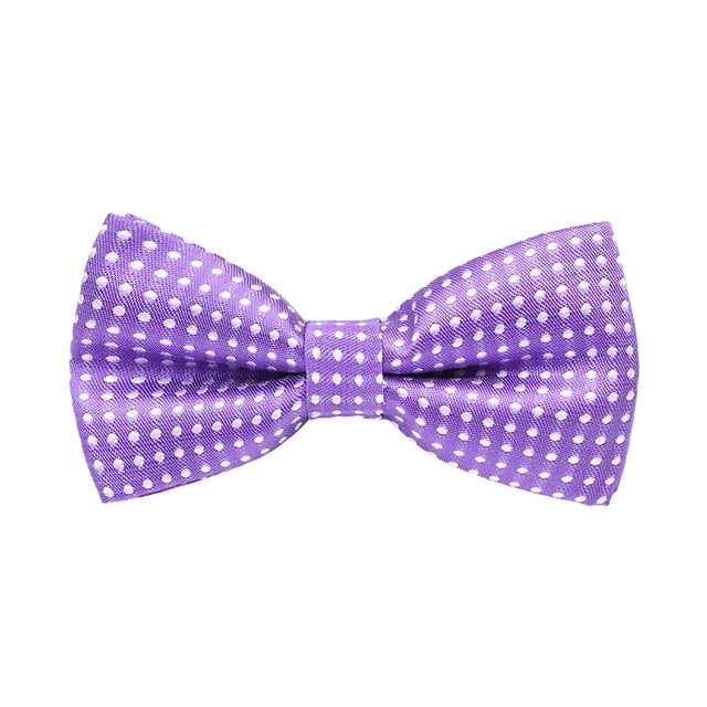 letairis Children Fashion Formal Dot Bowtie Wide Applications Adjustable Clips Compact Purple
