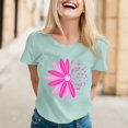 thumbnail image 2 of TSADFHJI Chandail à Col Rond pour Femmes T-Shirt Imprimé à Manches Courtes Col Rond Haut Blouse TG Vert Menthe, 2 of 5