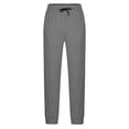 thumbnail image 3 of EGNMCR Men's Lightweight Pants, Cargo Pants Men, Linen Pants Men Men's Drawstring Elastic Waist And Solid Color Pocket Hoodie Binding Leg Pants Tracksuit Pants Men Polyester Pants, 3 of 6