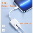 thumbnail image 4 of 2 Pack USB C to USB C Headphone and Charger Adapter for iPhone 15, Dual USB C AUX + Charger Dongle Splitter Adapter Compatible with iPhone 15/15Plus/15Pro/15Pro, Max iPad Pro,Galaxy/Note,Pixel, 4 of 7