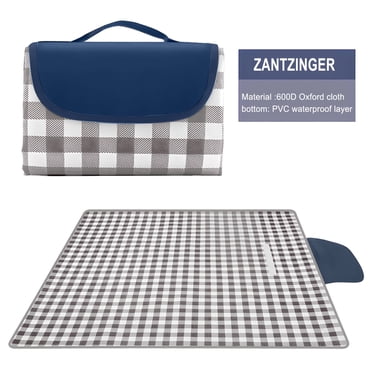 Feltree Outdoor Waterproof Picnic Blanket, Sand-Resistant Beach Mat Camping Carpet for Travel Family Use Easy Fold Handle