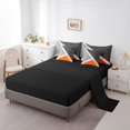 thumbnail image 3 of YST Geometric Triangle 7-Piece Bedding Set, King, Orange, Dark Grey, Light Grey, Aesthetic Geometry, Luxury Modern Simple Art Style, 3 of 5