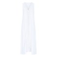 thumbnail image 4 of Pisexur Robe Sans Manches à Col en V pour Femme Mode Été Décontractée Robe Sans Manches à Col en V à Bretelles en Dentelle Robe Unie Robe pour Femme, 4 of 8