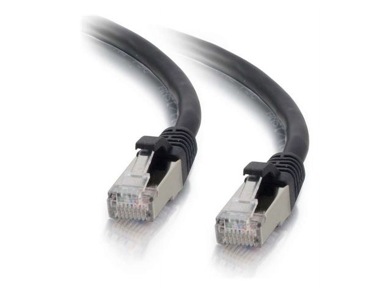 C2G 12ft Cat6 Snagless Shielded (STP) Ethernet Cable - Cat6 Network Patch Cable - Black - Patch cable - RJ-45 (M) to RJ-45 (M) - 12 ft - screened shielded twisted pair (SSTP) - CAT 6 - molded, snagless, stranded - black