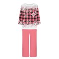 thumbnail image 5 of Pisexur Pyjama de Noël pour Femmes Ensemble Deux Pièces Tendance des Fêtes Imprimé Flocon de Neige Pyjamas de Noël Décontractés Manches Longues Col Rond Hauts Pantalons de Pyjama Tenue de Nuit, 5 of 5