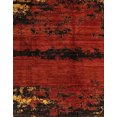 thumbnail image 1 of Ahgly Company Tapis d'Intérieur Rectangulaire Abstrait Safran Rouge, 2 Pieds x 4 Pieds, 1 of 6