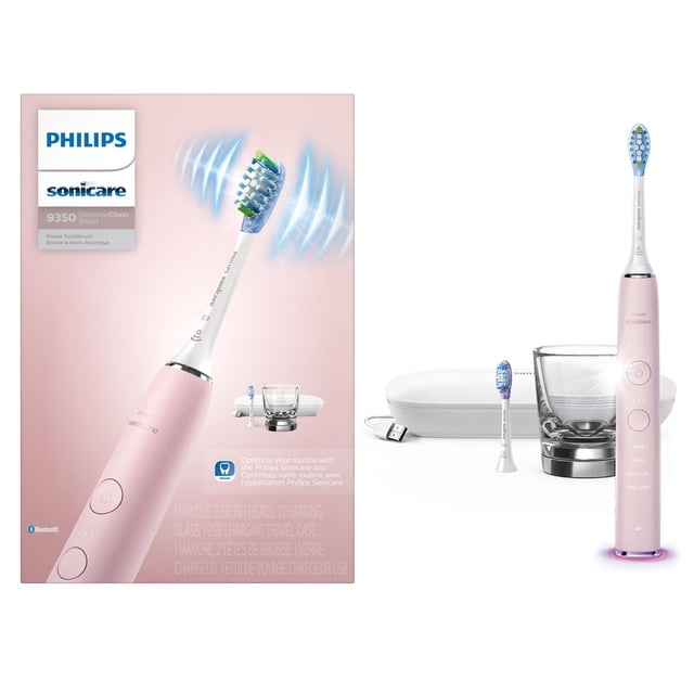Philips Sonicare DiamondClean Smart 9350 Rose, Brosse à Dents Électrique Rechargeable, HX9902