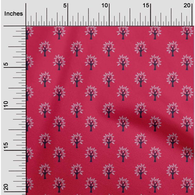 oneOone Cotton Poplin Fabric Floral & Flying Swan Block Print Sewing Fabric BTY 42 Inch Wide