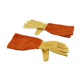 thumbnail image 2 of M/L/XL Cowhide Gardening Flower Pruning Long Sleeved Protective Gloves, 2 of 8