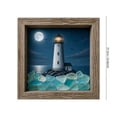 thumbnail image 2 of Sea Glass LED Light Box Wooden Frame Nautical Decor, 2 of 7