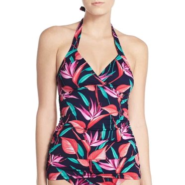 Tommy Bahama Haut de Tankini à Dos Nu Imprimé pour Femmes avec Contrôle du Ventre, Multicolore, P