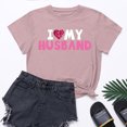 thumbnail image 1 of Meichang T-Shirts de la Saint-Valentin pour Femmes, Hauts Mignons avec Motif Cœur, Manches Courtes, Col Rond, Coupe Ample, 1 of 7