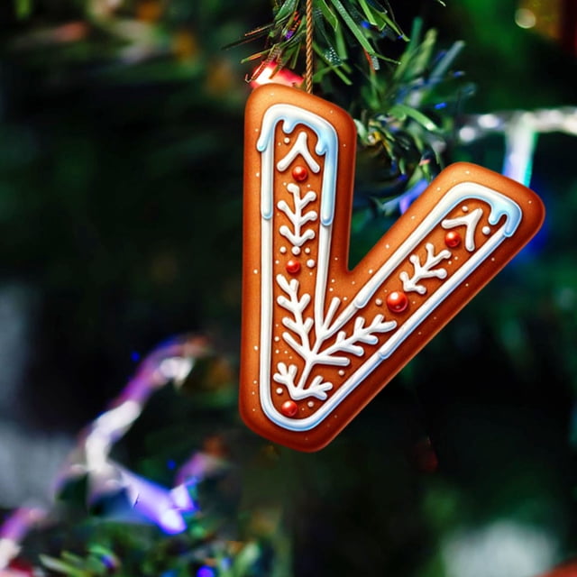 LSLJS 26 Letters Christmas Tree Decoration Pendant Christmas Tree Ornaments Personalized DIY Christmas Ornaments Christmas Decorations Xmas Tree Hanging Decor