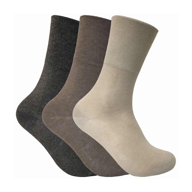 3 Pack Ladies Non Elastic Thermal Diabetic Socks for Poor Circulation