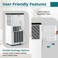 thumbnail image 4 of Costway 8000 BTU Portable Air Conditioner with Fan and Dehumidifier Remote Control, 4 of 10