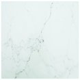 thumbnail image 1 of vidaXL Table Blanche 30x30 cm 6 mm Verre Trempé avec Design Marbre, 1 of 4